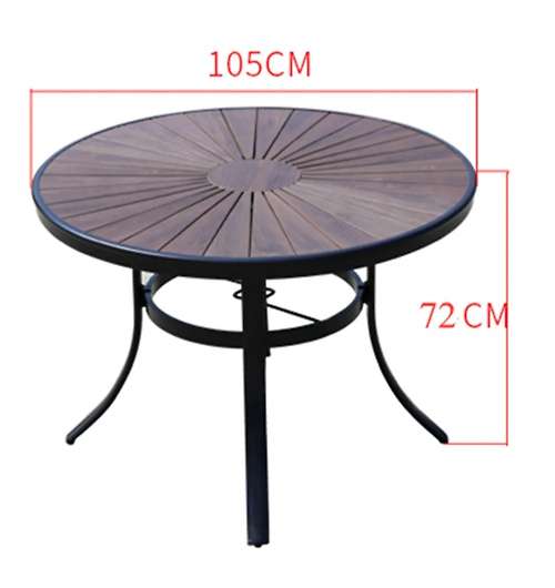 Комплект мебели из литого алюминия с ДПК стол D105 см Поливуд 2 + 4 кресла Поливуд 3 - купить за 64350.00 руб.