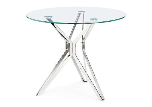 Стеклянный стол Roko 90 chrome - купить за 14100.00 руб.
