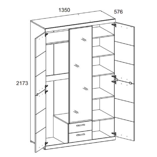 Шкаф 3D2S Оскар - купить за 32399.00 руб.