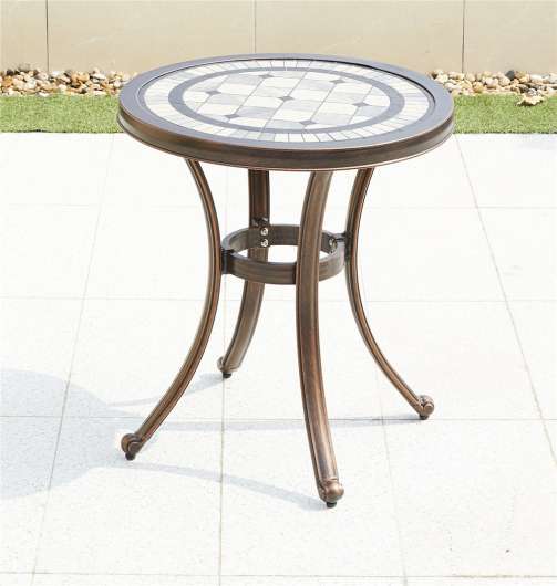 Стол круглый из литого алюминия с керамикой Керамик Ceramic арт.6151 - купить за 18150.00 руб.