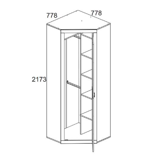 Шкаф угловой LP Оскар - купить за 21799.00 руб.