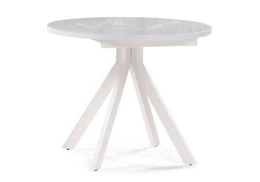 Стеклянный стол Ален 90 белый - купить за 21140.00 руб.