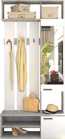 Прихожая Орион 2 Ателье Светлое/Белый - купить за 22511.00 руб.