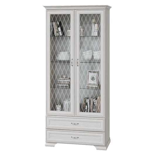 Шкаф-витрина с 2-мя стеклянными дверьми и 2-мя ящиками Николь - купить за 36299.00 руб.