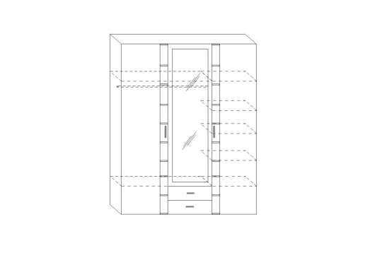 Шкаф для одежды Саша модерн ИД 01.67 - купить за 20377.0000 руб.