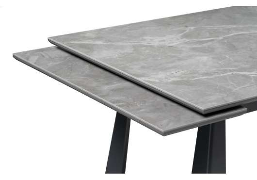 Керамический стол Бэйнбрук серый мрамор/графит - купить за 54740.00 руб.