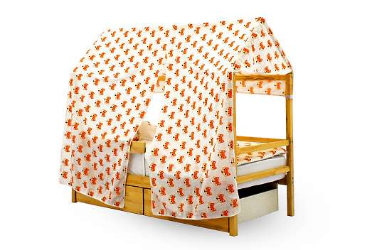 Крыша текстильная Бельмарко для кровати-домика Svogen лисички - купить за 3890.00 руб.