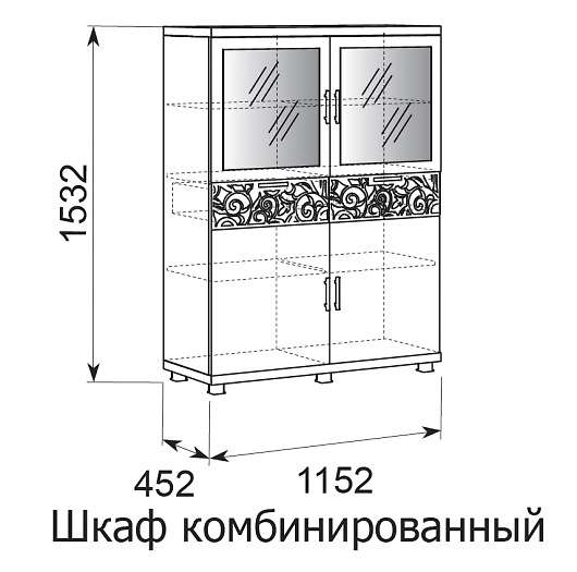 Шкаф комбинированный Ирис 25 - купить за 17662.00 руб.