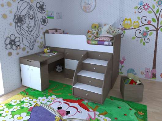 Кровать-чердак Малыш - купить за 21900.00 руб.