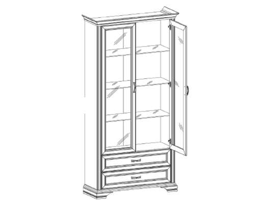 Шкаф с витриной 2V2S Монако - купить за 0.00 руб.