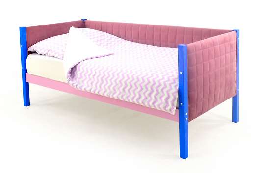 Детская кровать тахта мягкая Svogen синий-лаванда - купить за 15990.00 руб.