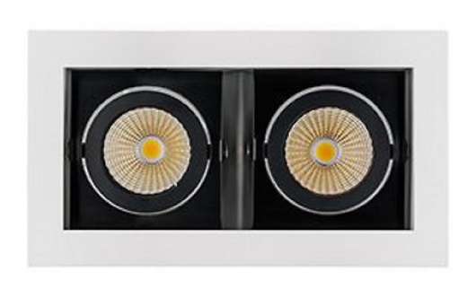Встраиваемый светильник Arlight Cl-kardan CL-KARDAN-S180x102-2x9W Day (WH-BK, 38 deg) - купить за 6890.00 руб.