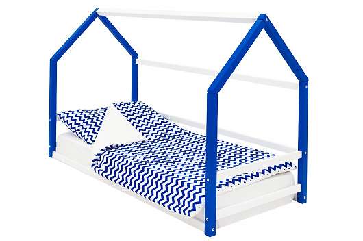 Детская кровать-домик Монтессори Svogen сине-белый - купить за 8490.00 руб.