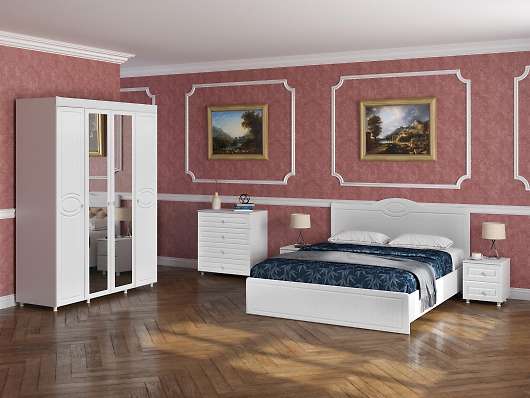 Спальня Монако белое дерево (вариант 6) - купить за 79784.00 руб.