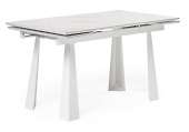 керамический стол бэйнбрук белый мрамор/белый