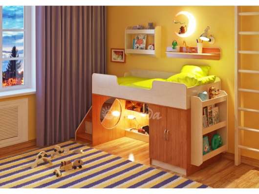 Детская кровать от 3 лет Легенда 2.4 с полками - купить за 22293.00 руб.
