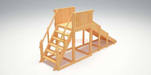 Зимняя деревянная горка Савушка Зима wood-2 - купить за 0.00 руб.