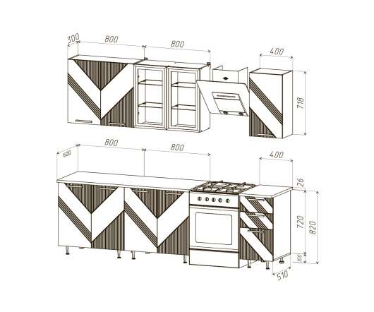 В продаже Кухня Ирис 2,0 м Компановка №2  Дуб Крафт Золотой/Браш Графит Кухня Ирис 2,0 м Компановка №2  Дуб Крафт Золотой/Браш Графит - купить за 36010.00 руб.