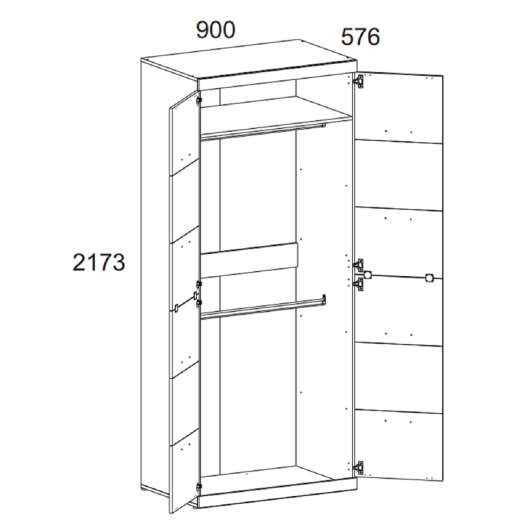 Шкаф 2DG Оскар - купить за 16399.00 руб.