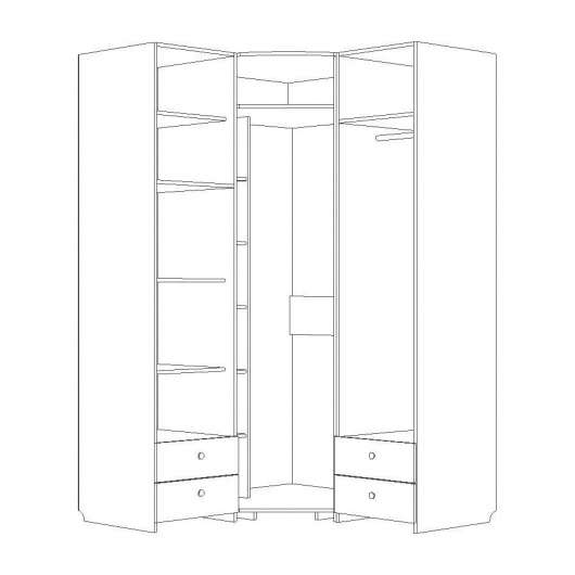 Шкаф угловой Магия КМК 0409 - купить за 0.00 руб.