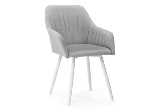 Кресло Слэм крутящееся светло-серое / белое - купить за 7400.00 руб.