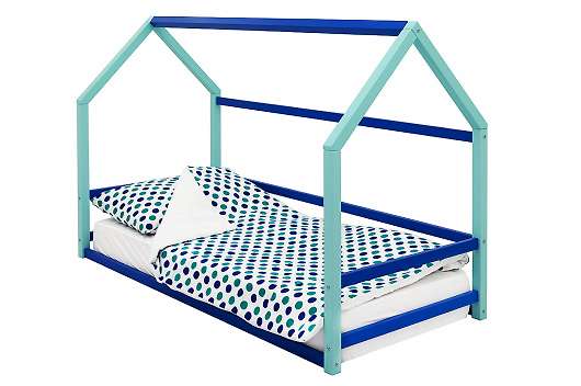 Детская кровать-домик Монтессори Svogen мятно-синий - купить за 8490.00 руб.
