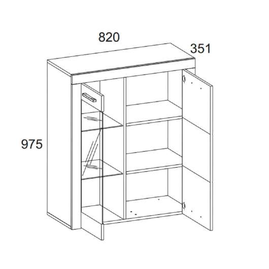 Шкаф-витрина 1V1D Оскар - купить за 11399.00 руб.