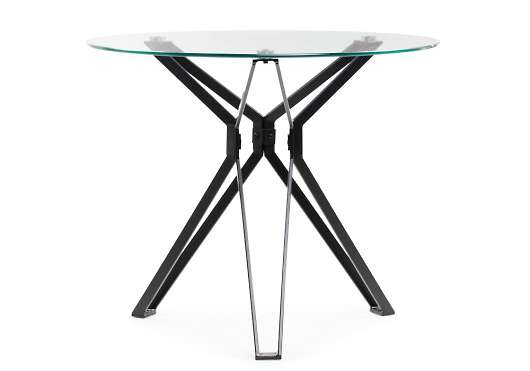 Стеклянный стол Roko 90 чёрный - купить за 13700.00 руб.