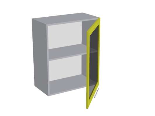 Шкаф 1-но дверный со стеклом В72 60Д1С Базис - купить за 4770.00 руб.