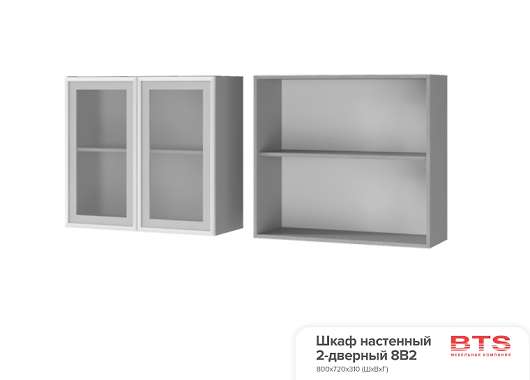 Шкаф настенный 2-дверный Прованс 8В2 - купить за 6921.00 руб.