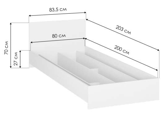 Односпальная кровать Адайн - купить за 4360.00 руб.