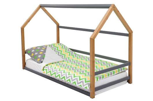 Детская кровать-домик Монтессори Svogen дерево-графит - купить за 8490.00 руб.