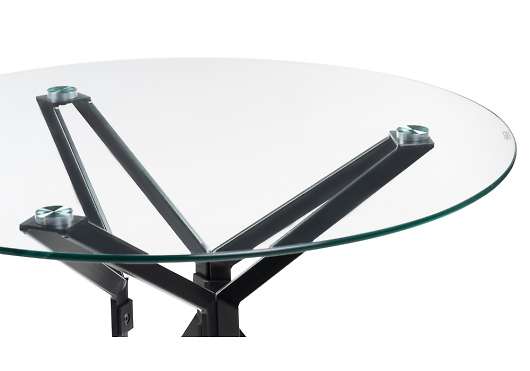 Стеклянный стол Roko 80 чёрный - купить за 12900.00 руб.