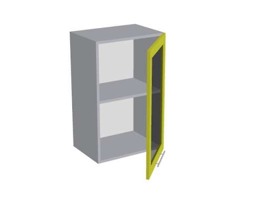 Шкаф 1-но дверный со стеклом В72 45Д1С Базис - купить за 4050.00 руб.
