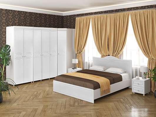 Спальня Монако белое дерево (вариант 4) - купить за 95010.00 руб.