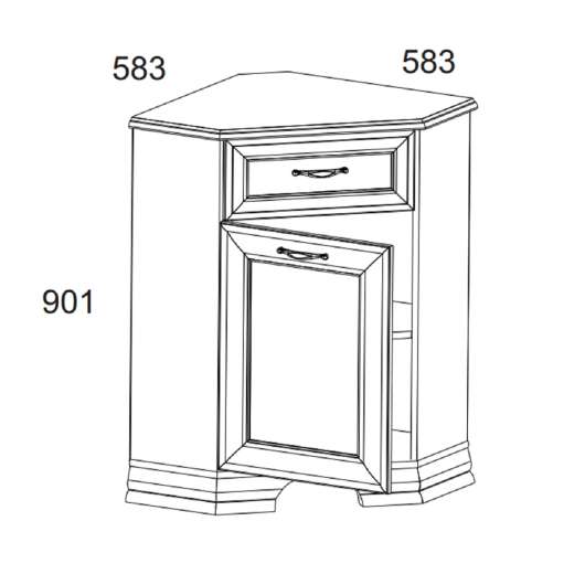 Тумба 1D1SU Тиффани - купить за 16599.00 руб.