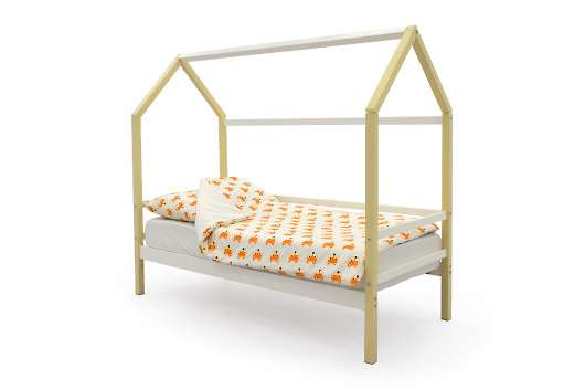 Детская кровать-домик Svogen бежево-белый - купить за 11890.00 руб.