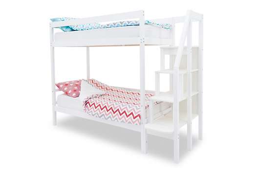 Детская двухъярусная кровать Svogen белый - купить за 25990.00 руб.