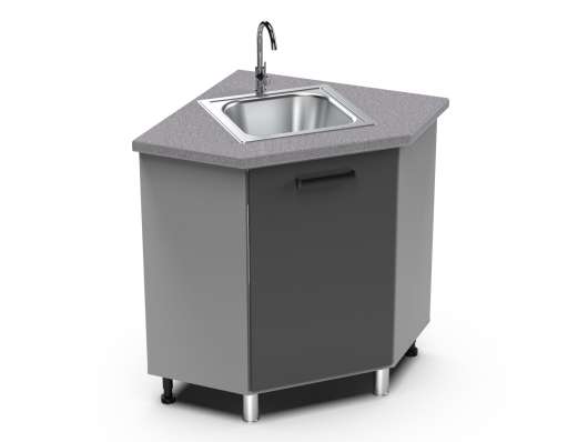 Шкаф нижний мойка угловой 850 (угол скос) Либерти ШНУМ 850 - купить за 5082.00 руб.