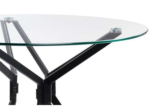 Стеклянный стол Roko 90 чёрный - купить за 13700.00 руб.