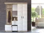 прихожая елена 3 дуб серый крафт/дуб белый крафт