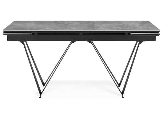 Керамический стол Марвин серый глянец / черный - купить за 66350.00 руб.
