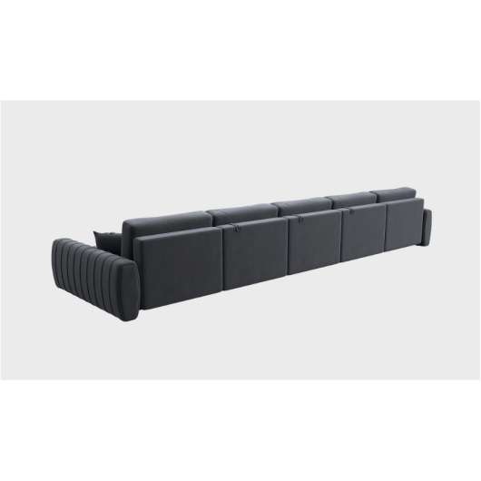 Диван Лига-057 МегаЛонг велюр SEVEN 17 серый - купить за 152990.00 руб.