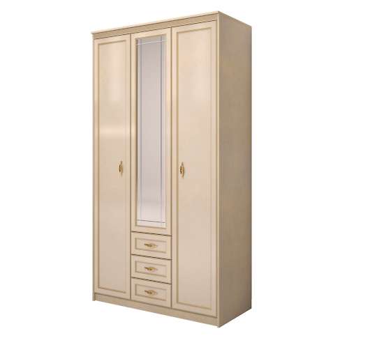 Шкаф для одежды 3-х дверный с зеркалом №1 Милан - купить за 25679.0000 руб.